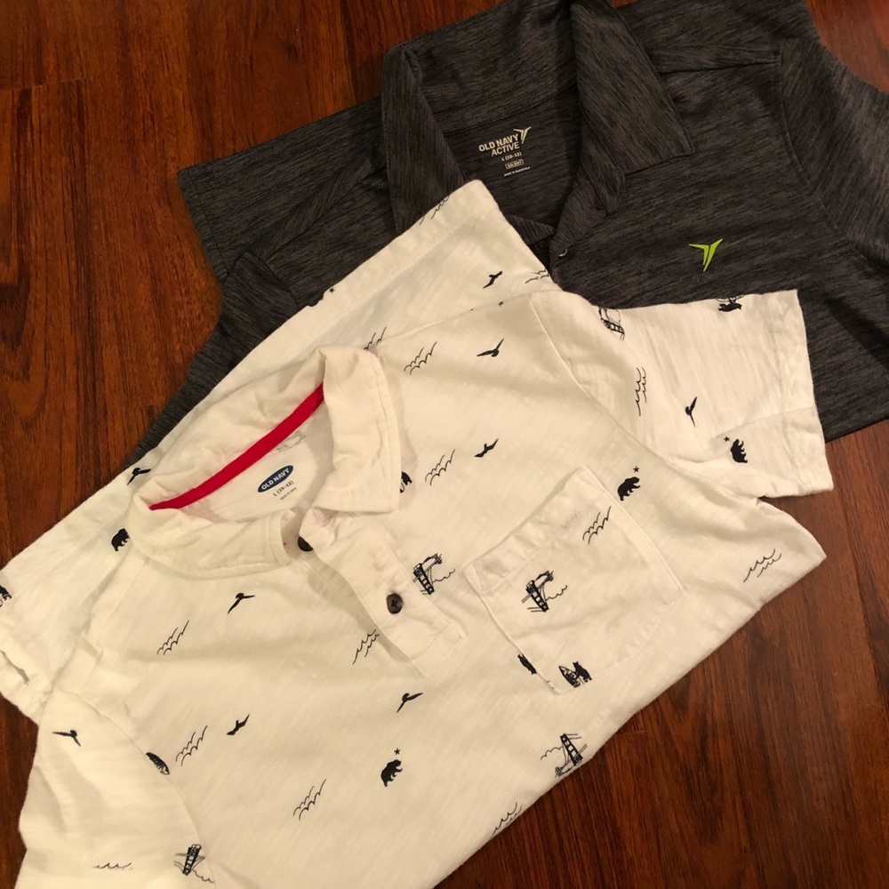 (2) Boys Old Navy Polo Shirts